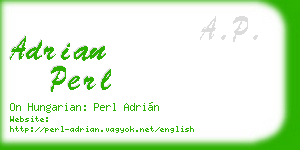 adrian perl business card